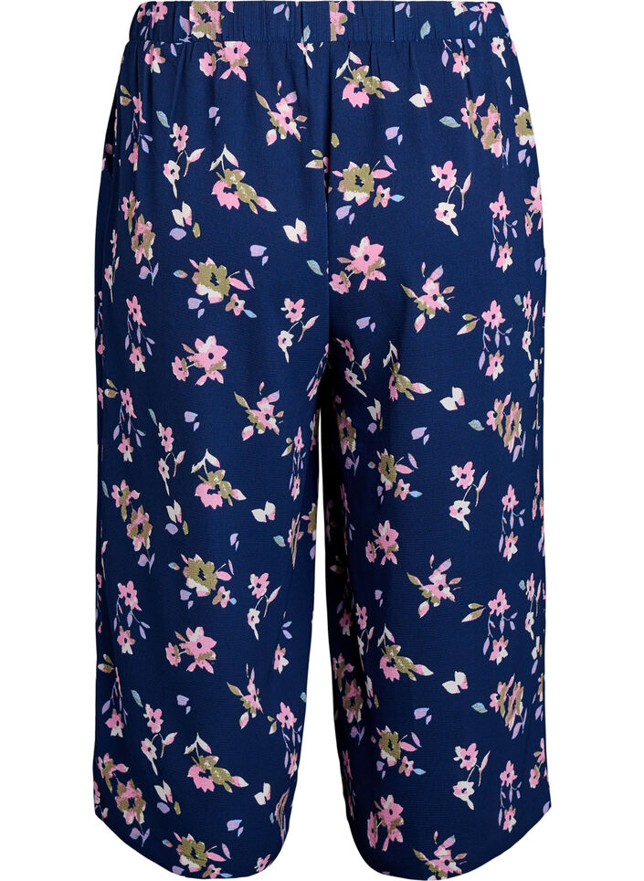 Culotte broek met print, Blauw, Packshot image number 1