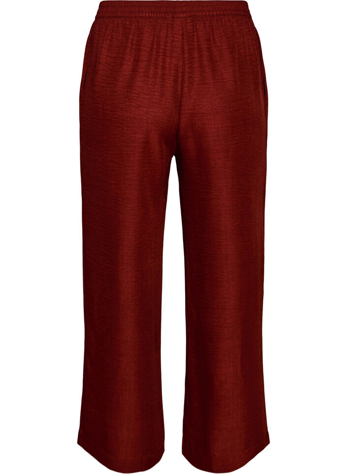 Losse broek met elastische tailleband en zakken, Rood, Packshot image number 1