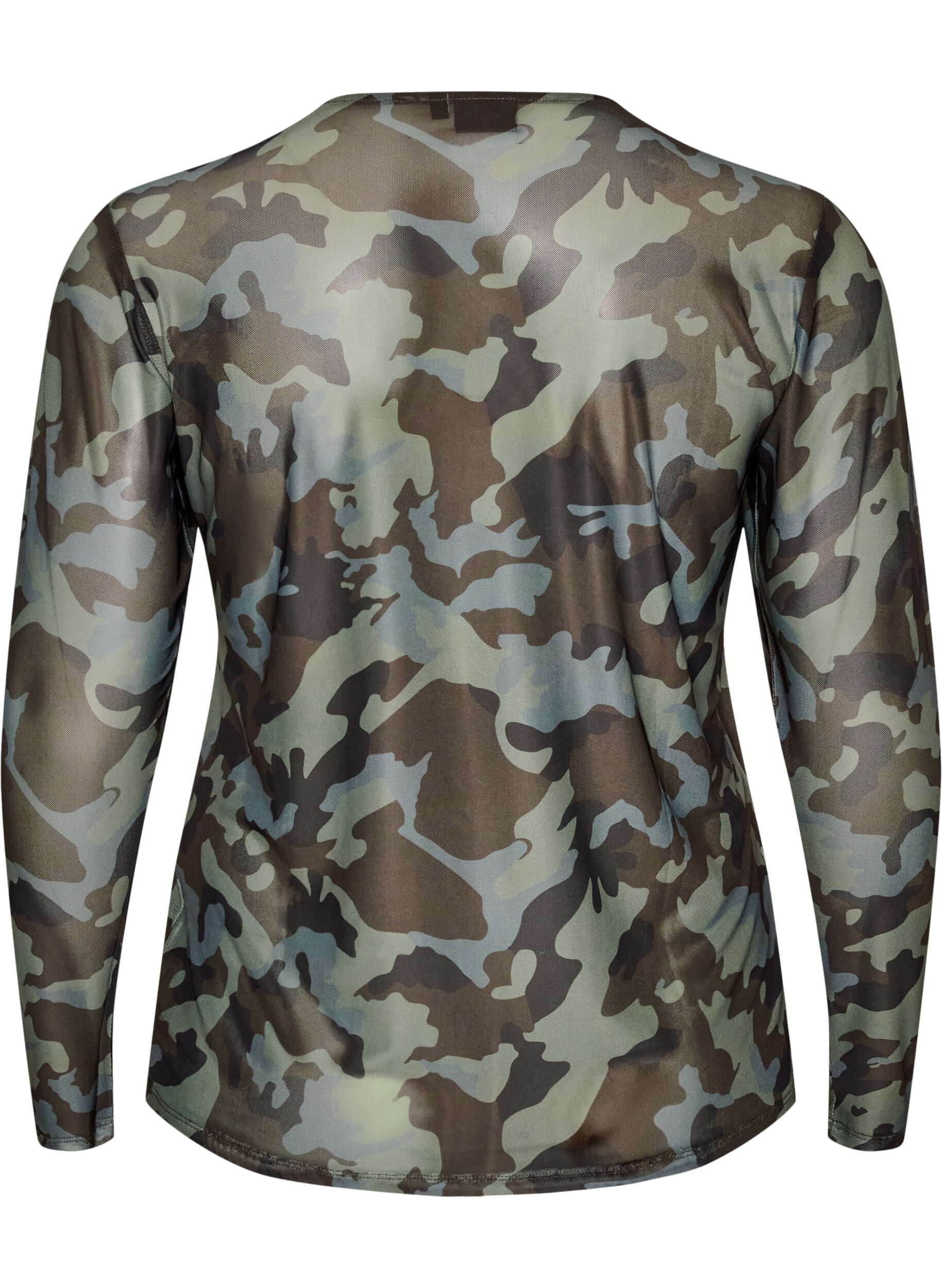 ZizziMesh blouse met print, Groen, Packshot image number 1