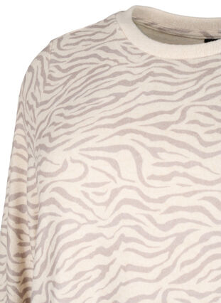  Velours blouse met lange mouwen en print, Pink Tint AOP, Packshot image number 2