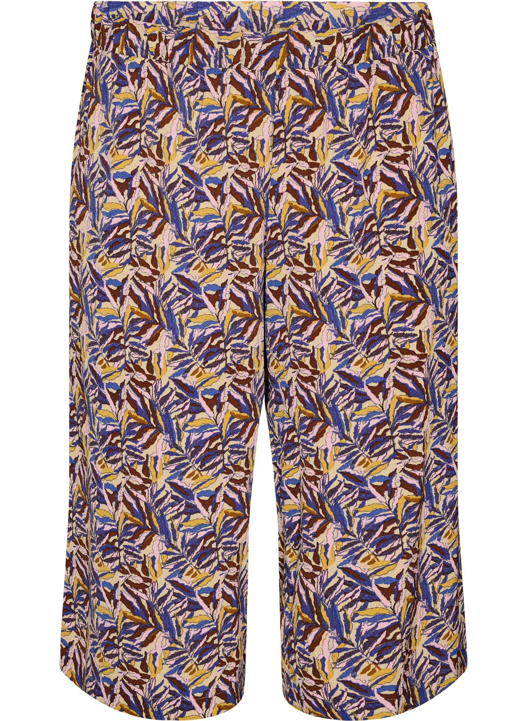 ZizziCulotte broek met print, Beige, Packshot image number 0