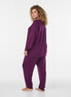 Jersey blouse met lange mouwen en een ronde hals, Paars, Model image number 2