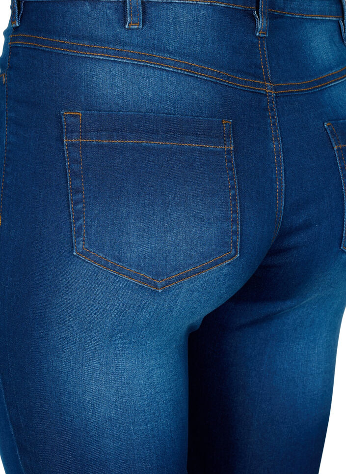 Amy capri jeans met hoge taille en super strakke pasvorm, Blauw, Packshot image number 3