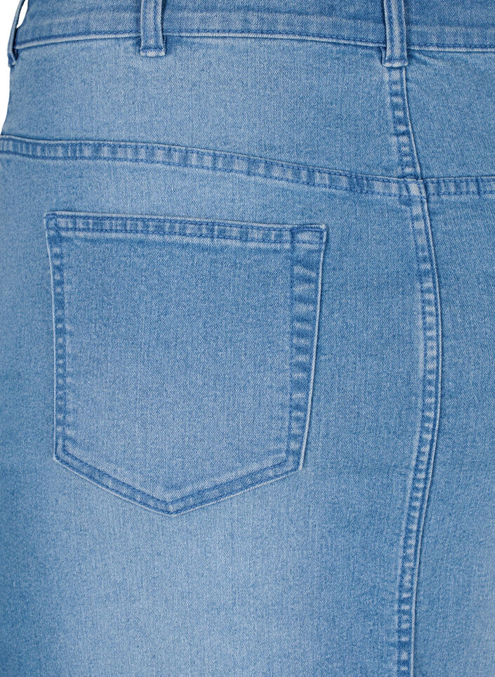 Nauwsluitende denim rok, Blauw, Packshot image number 3