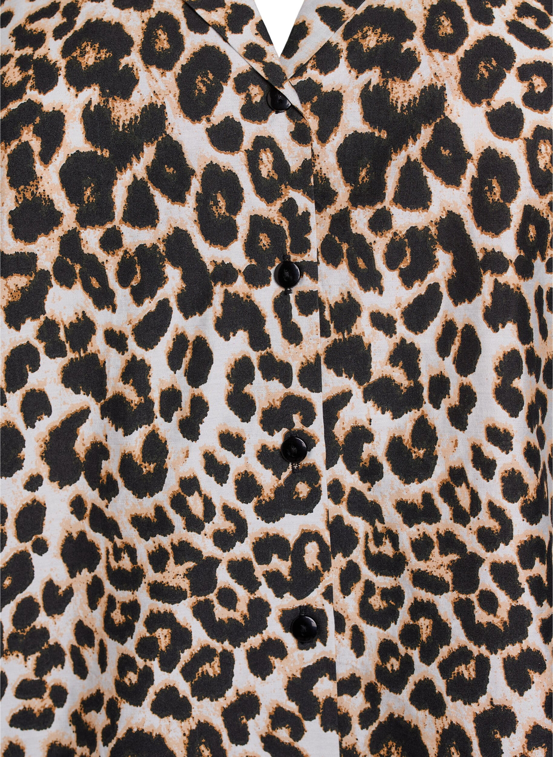 Zizzi Shirt blouse met print en V-hals, Bruin, Packshot image number 2