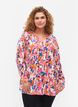 Lang overhemd met opdruk in viscose, Rosebloom GraphicAOP, Model image number 0
