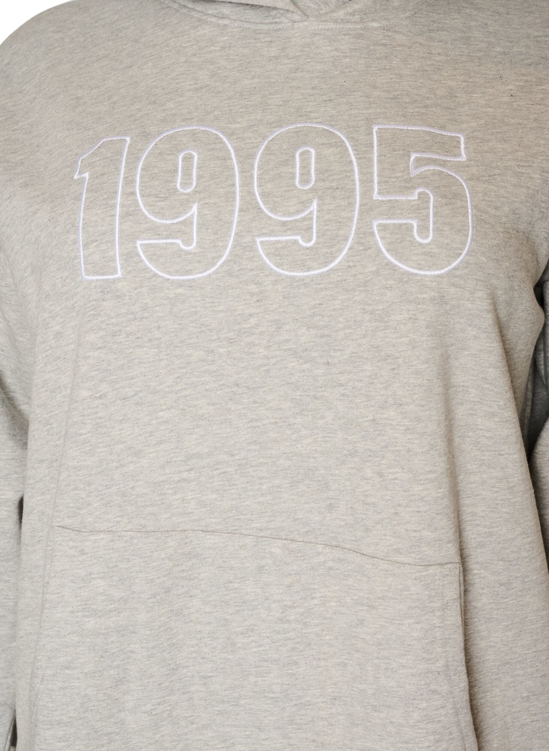 ZizziHoodie met geborduurd motief, Grijs, Packshot image number 2