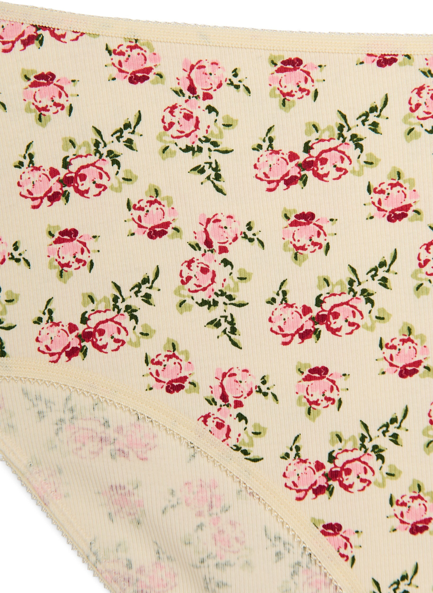 Zizzi 5-pack geribde katoenen slips, Vanille, Packshot image number 3