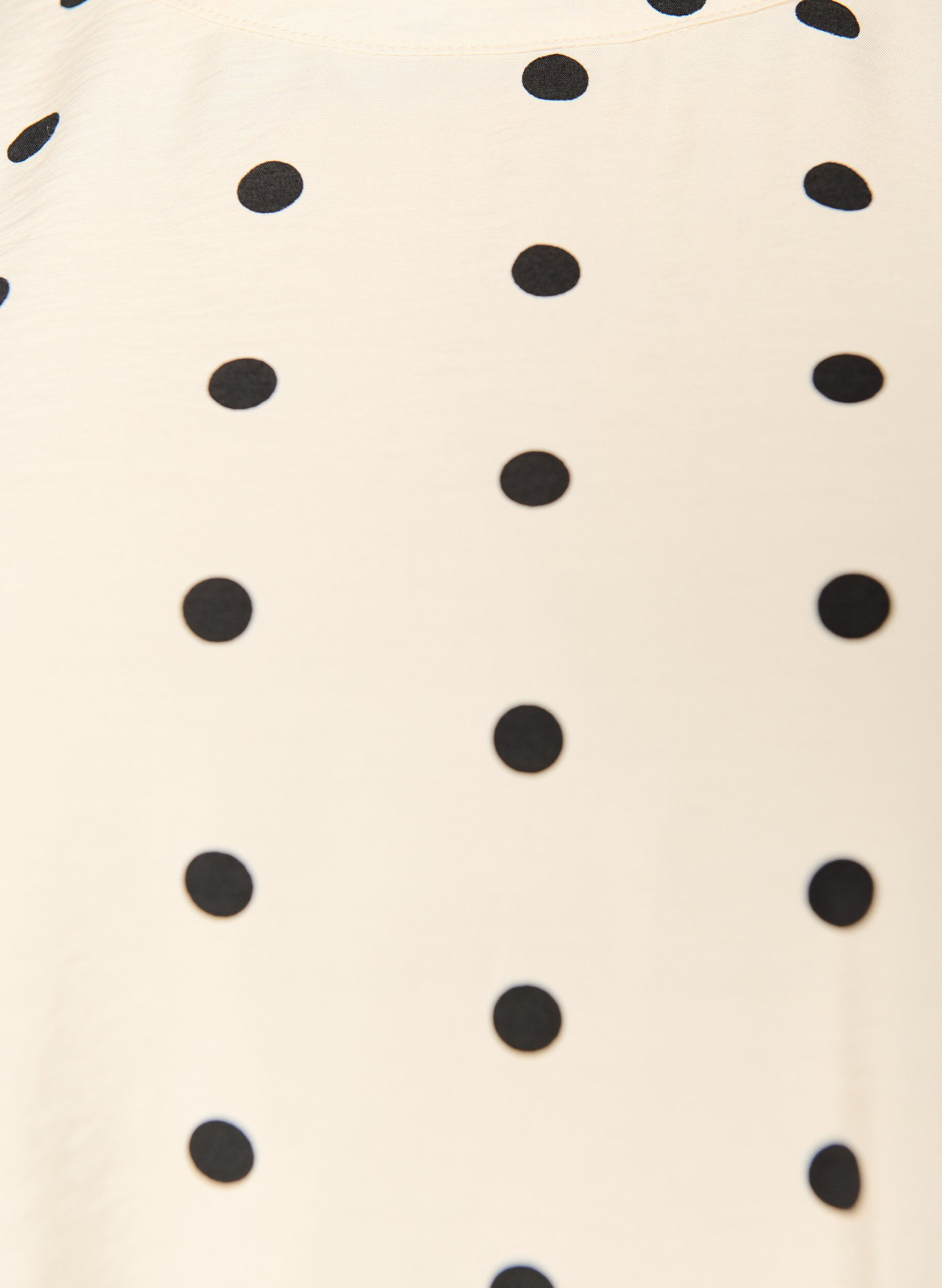 ZizziViscose blouse met spots en mouwen 1/2, Vanille, Packshot image number 2