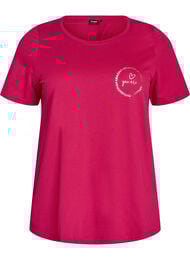 T-shirt met print, Rood