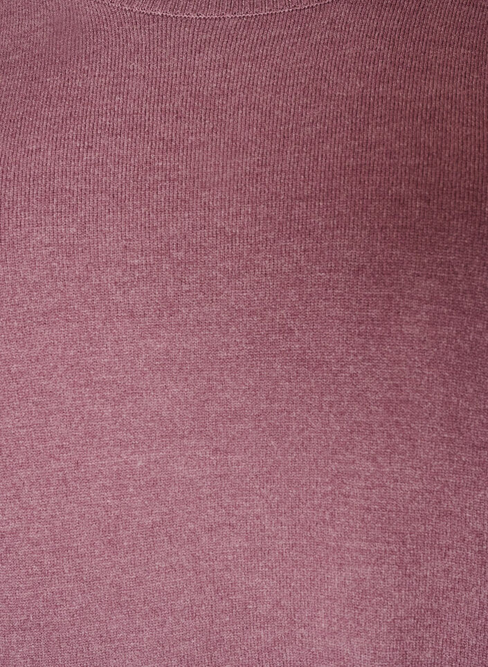 Gebreide blouse met ronde hals, Roze, Packshot image number 2