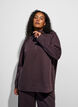 Sweatshirt met hoge kraag en ritssluiting, Bruin, Model image number 3