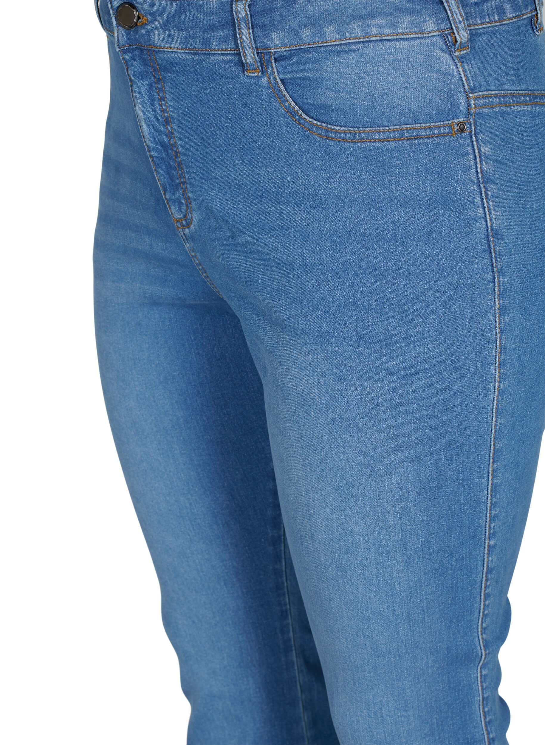 Zizzi Ellen bootcut jeans met hoge taille, Blauw, Packshot image number 2