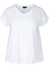 T-shirt met v-hals, Bright White