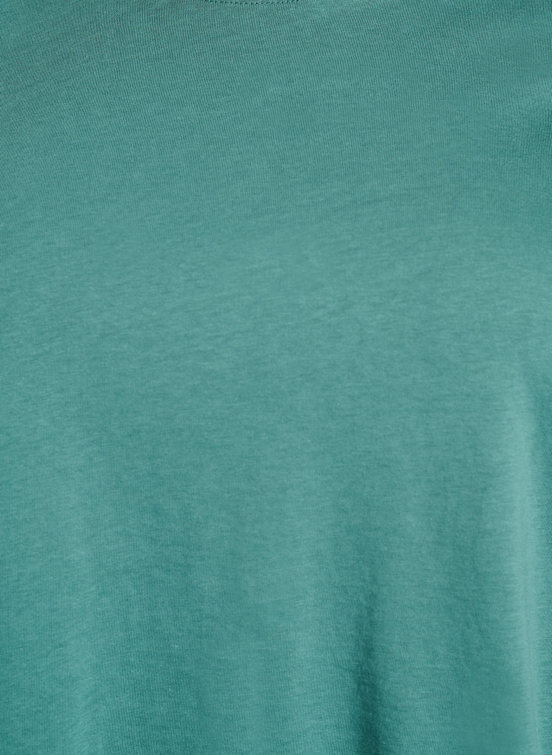 ZizziBasic katoenen T-shirt met ronde hals, Groen, Packshot image number 2