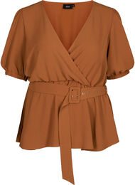 Blouse, Leather Brown