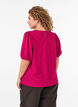 Blouse met textuur en korte mouwen, Roze, Model image number 2