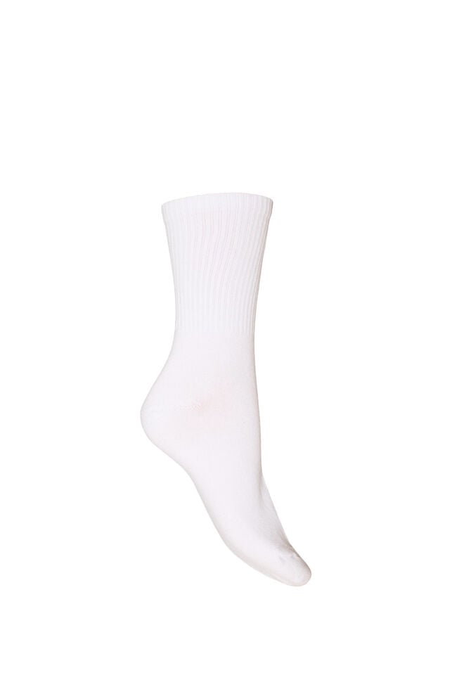 Katoenen sokken met patroon, Wit, Packshot image number 1