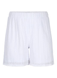 	 Korte broek met structuurpatroon, Bright White, Packshot