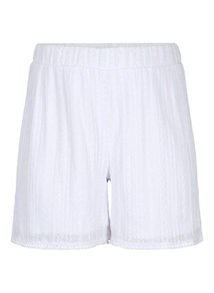 	 Korte broek met structuurpatroon, Bright White, Packshot image number 0