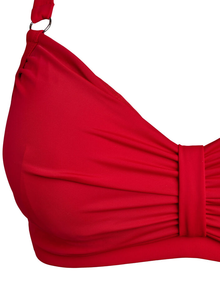 Bikini-bh met beugel en drapering, Rood, Packshot image number 2