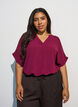 Luchtige blouse met korte mouwen, Rood, Model image number 3