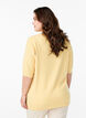 Gebreide blouse met korte mouwen, Geel, Model image number 2