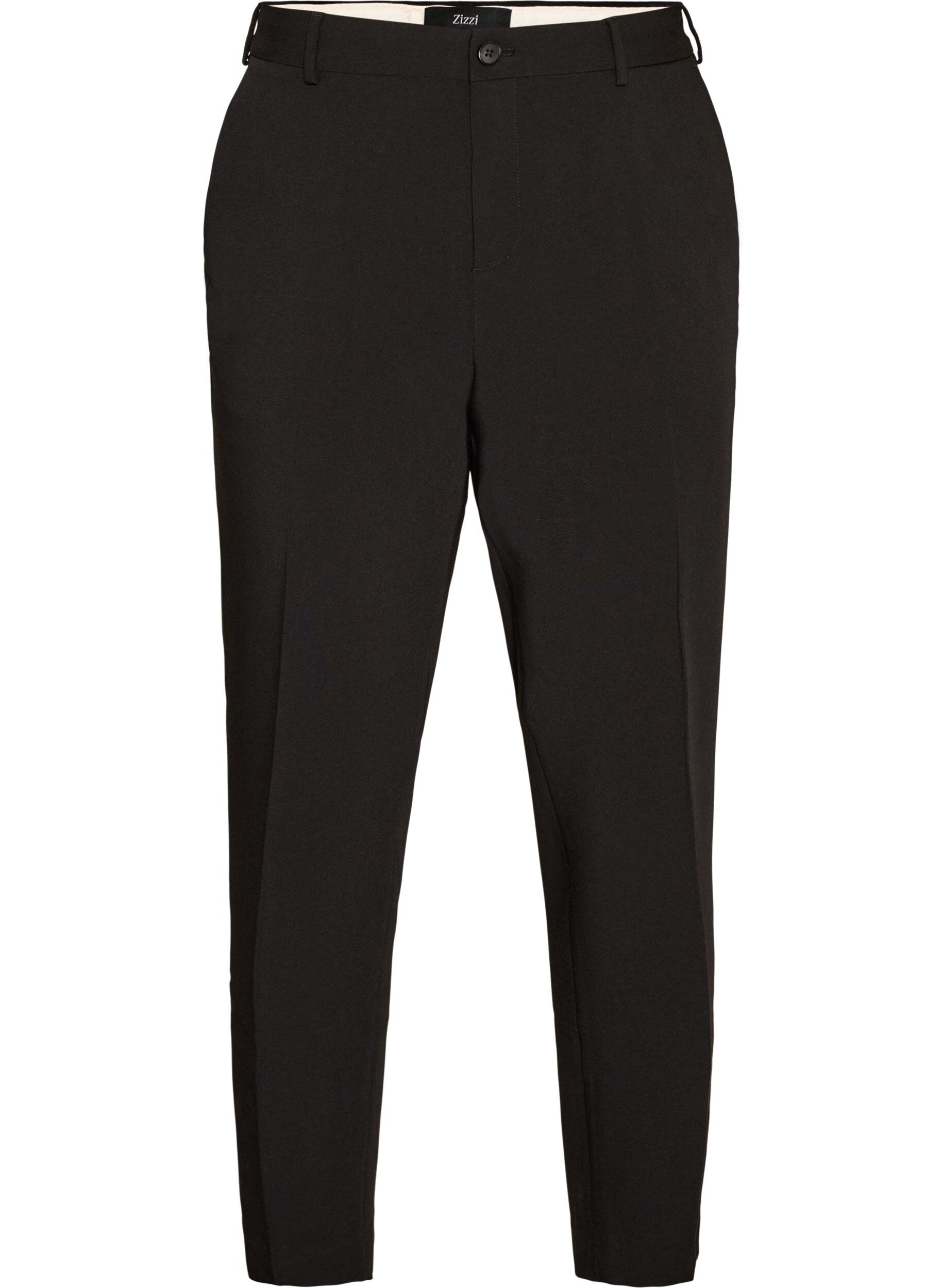 Getailleerde broek met hoge taille en persvouwen