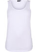Effen gekleurd basic top in katoen, Wit, Packshot image number 0