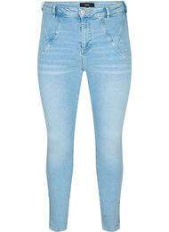 Amy jeans met hoge taille en super slanke pasvorm, Light blue