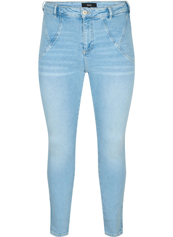 Amy jeans met hoge taille en super slanke pasvorm, Light blue, Packshot image number 0