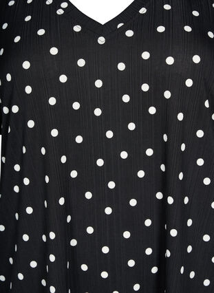 FLASH - Bedrukt t-shirt met v-hals, Black Dot, Packshot image number 2