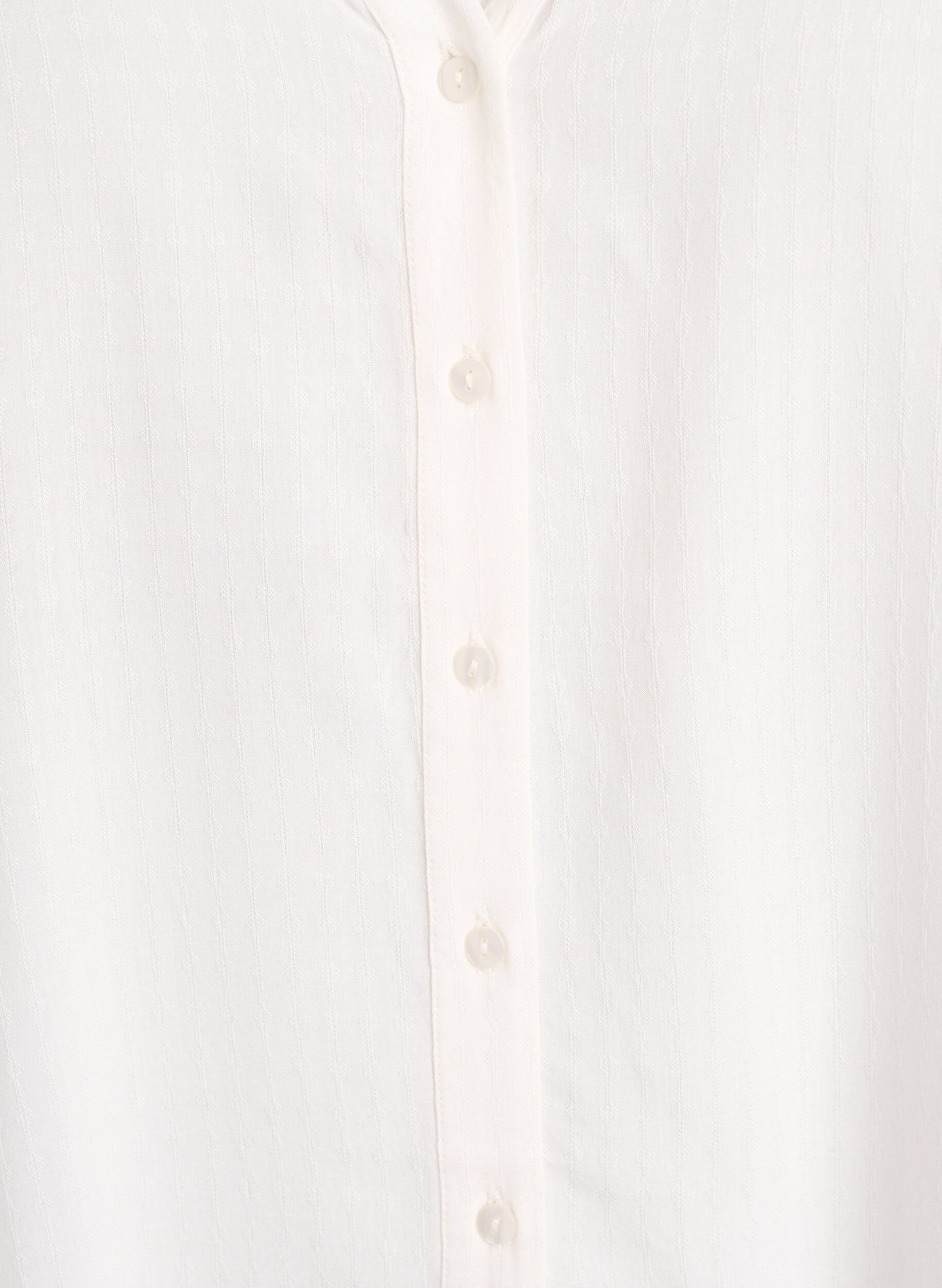 ZizziViscose blouse met korte mouwen en rimpeldetail, Vanille, Packshot image number 2