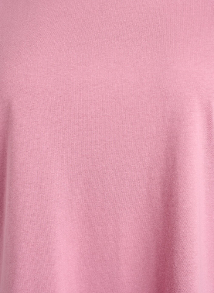 T-shirt met korte mouwen van katoenmix, Roze, Packshot image number 2