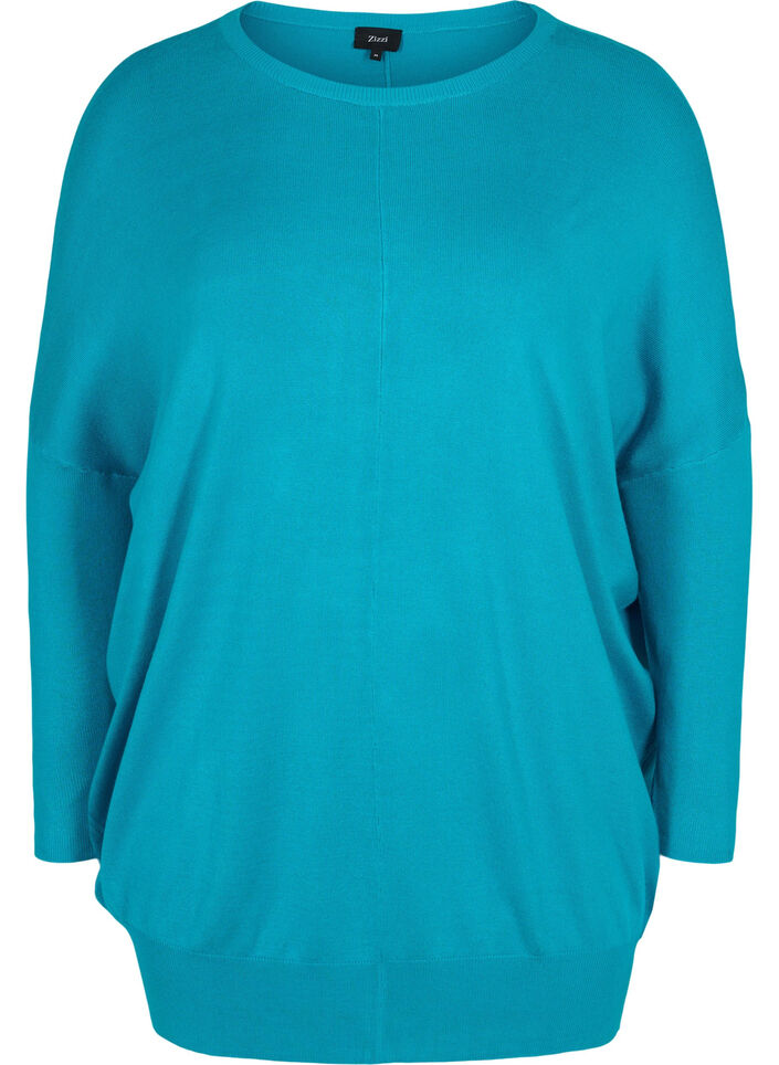 Gebreide tuniek in viscosemix, Capri Breeze, Packshot image number 0