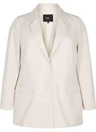 Klassieke blazer met knoopsluiting, Beige