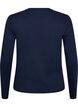 Basic T-shirt met ronde hals en lange mouwen, Blauw, Packshot image number 1