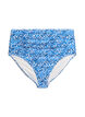 Bikinibroekje met print en een hoge taille, Blauw, Packshot image number 0