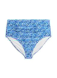 Bikinibroekje met print en een hoge taille, Blauw