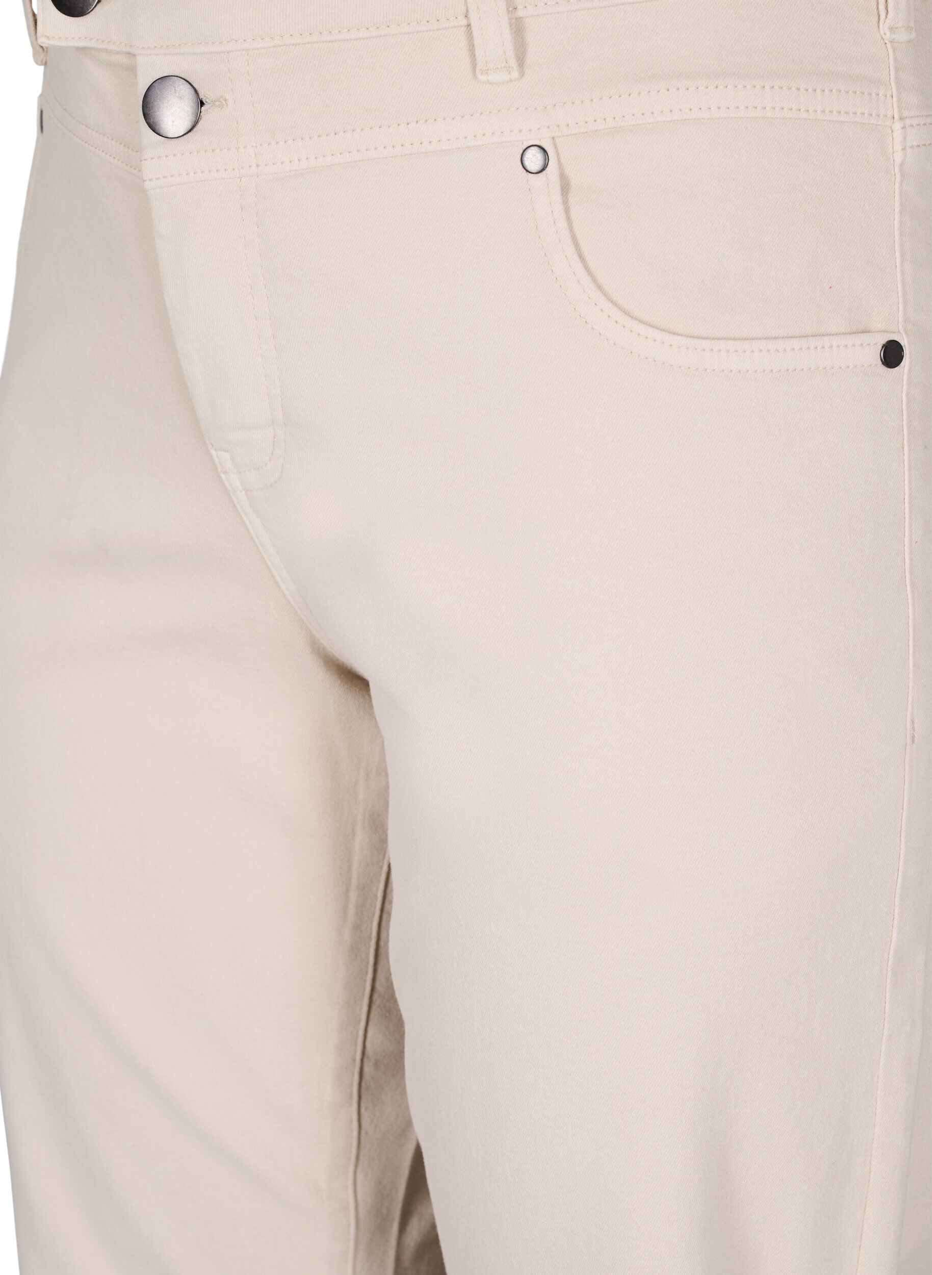 Zizzi Gemma high-waist jeans, Beige, Packshot image number 2