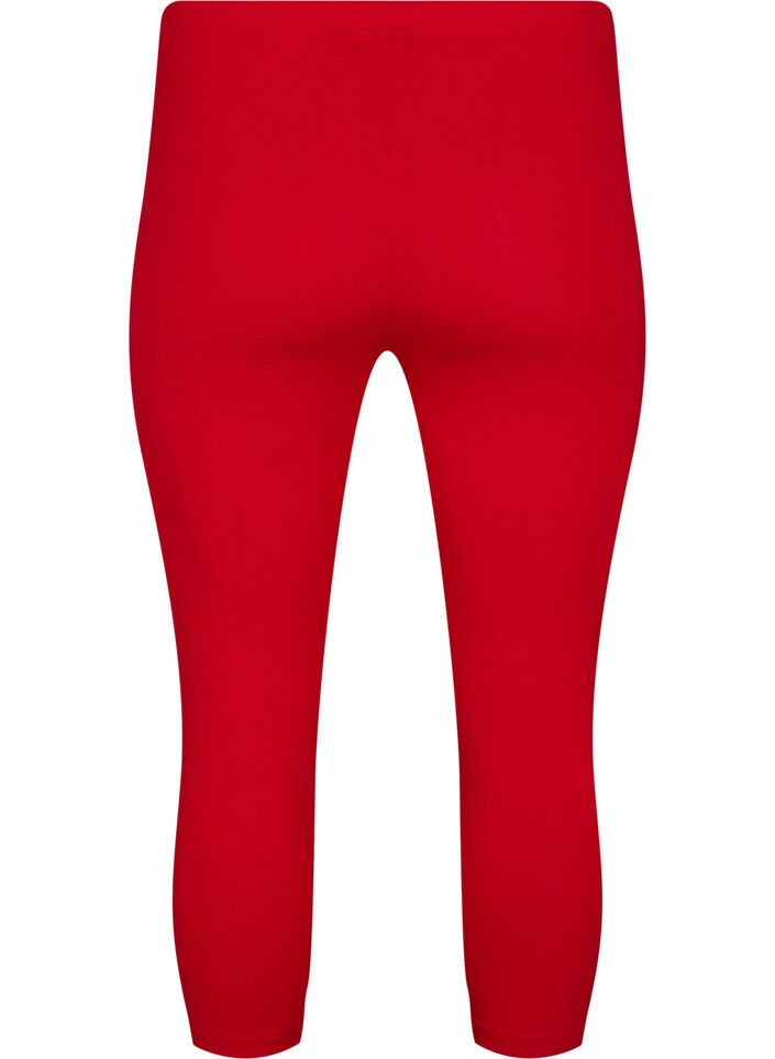 Basic 3/4 legging in viscose, Rood, Packshot image number 1