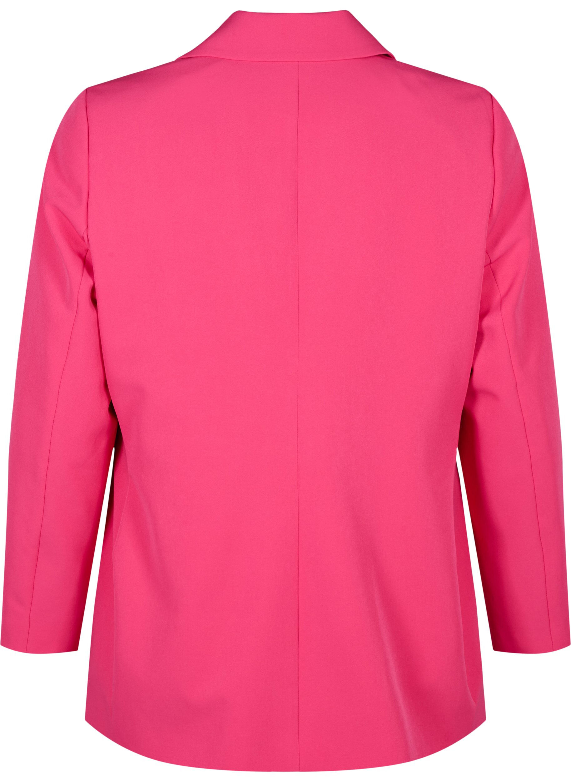 Zizzi Klassieke blazer met knoopsluiting, Pink Yarrow, Packshot image number 1