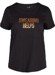 Trainingsshirt met print, Black Swearing
