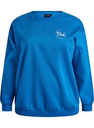 Sweatshirt met motief aan de voorkant, Blauw