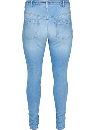 Super slim Amy jeans met opvallende stiksels, Light blue, Packshot image number 1
