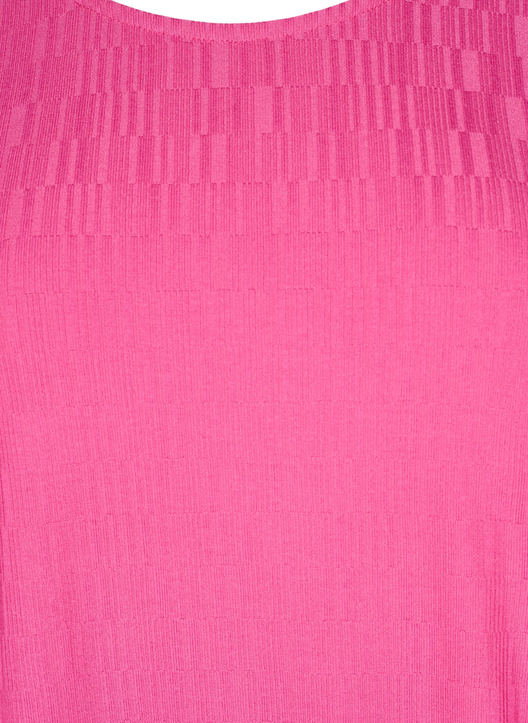 ZizziBlouse met textuur en 3/4 mouwen, Roze, Packshot image number 2