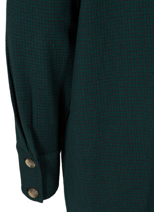 Lange geruite blouse jas in katoen, Ponderosa Pine, Packshot image number 3