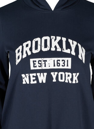 Sweatshirt met print en capuchon, Navy Blazer, Packshot image number 2