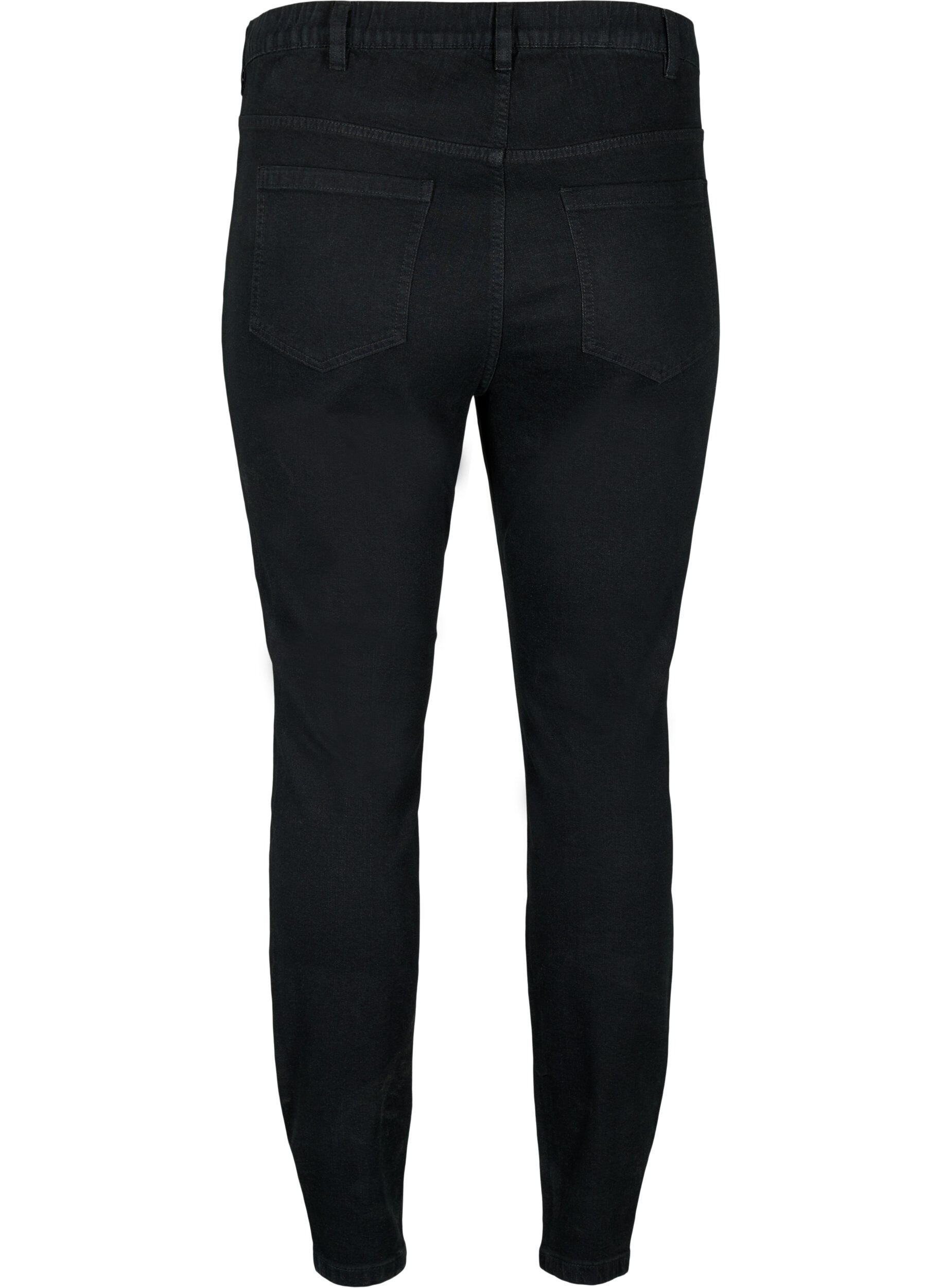 Zizzi Jeggings met achterzakken, Black, Packshot image number 1