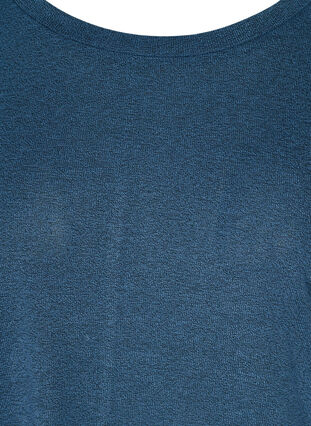 Effen blouse met lange mouwen, Dark Blue, Packshot image number 2